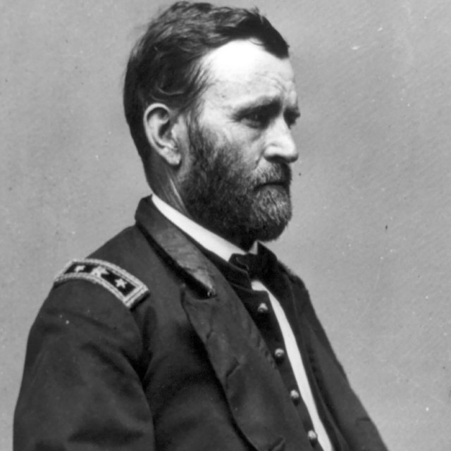 President Ulysses S. Grant, half-length portrait, seated, facing right