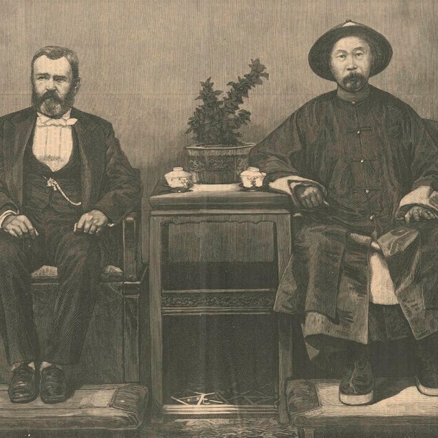 General Grant and Li Hung Chang, Chinese Grand Secretary of State and Viceroy of Chih-Li