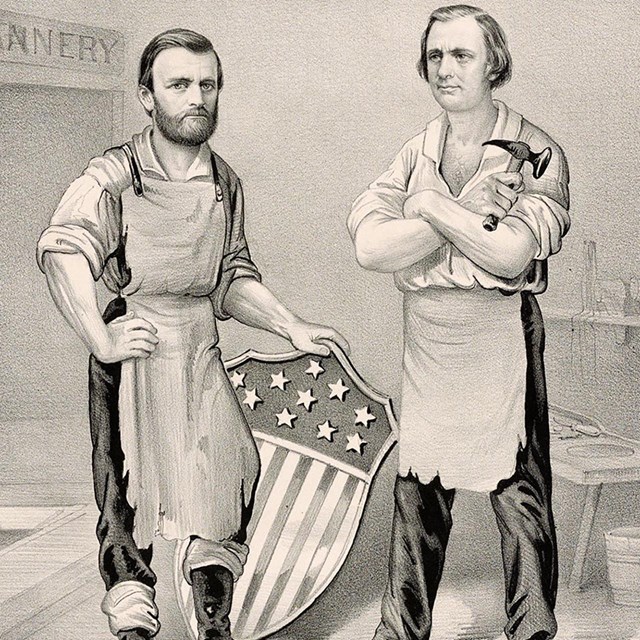 The Working-Man's Banner. For President, Ulysses S. Grant, 