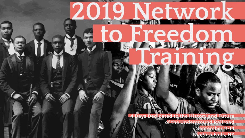 2019 Network to Freedom Training Save the Date with photo of African American activists
