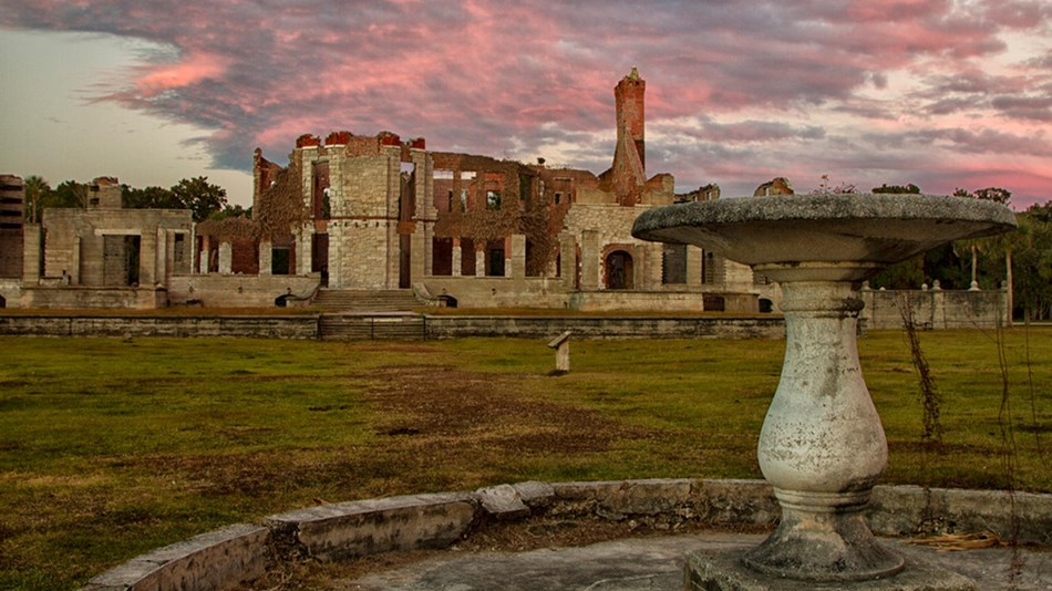 Dungeness Plantation, a new Network to Freedom Listing, at sunset.