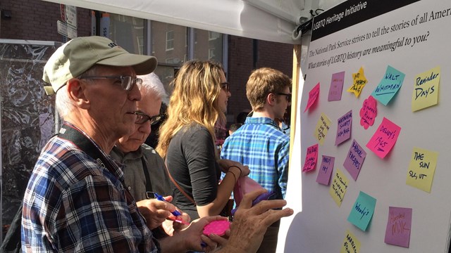 The NPS gathers ideas from the public at the 2016 Pride Fest.