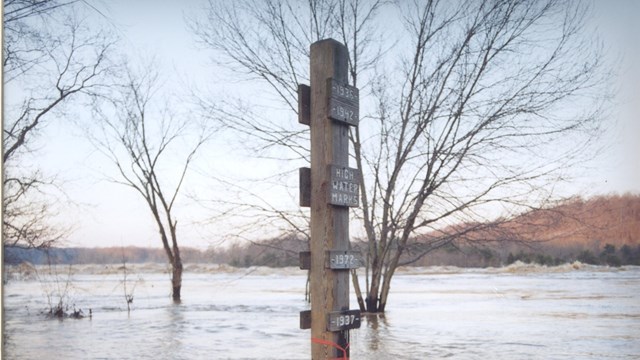 High Water Pole near Overlook 3 in 1996.