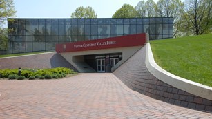 The main entrance to the Valley forge Visitor Center