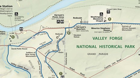 Valley Forge National Park Map