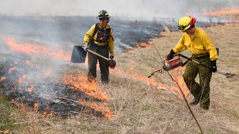 Firefighters Conduct Prescribed Fire Operations