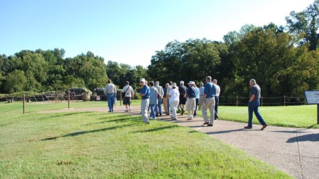 tour guide with group