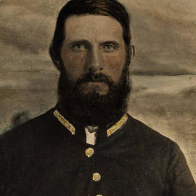 A Confederate officer in his uniform
