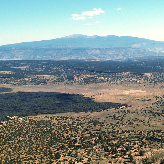Photo of a volcanic landscape.