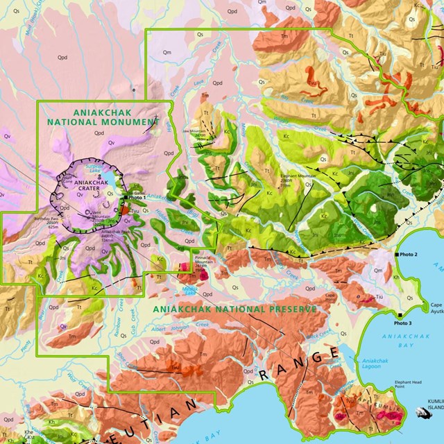a colorful geologic map 