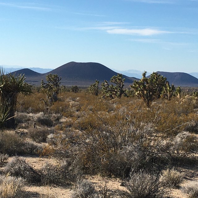 photo of cinder cones in the desert