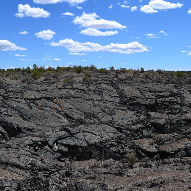 photo of lava rock covering the landscape