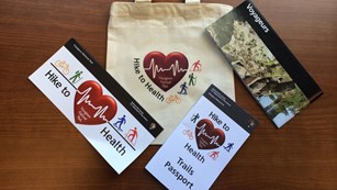 Hike to Health program bag and brochures