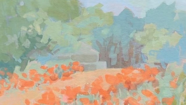 Painting of day lilies by Laura Gould