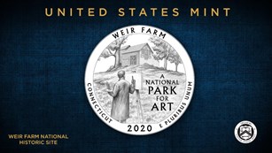 Image of Weir Farm NHP 2020 Connecticut America the Beautiful Quarter design