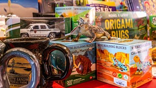 Merchandise for sale in park store
