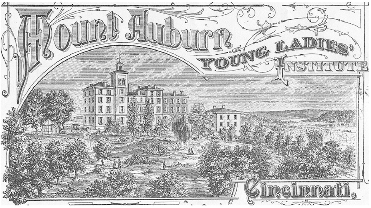 An artists sketch rendering of the Mt. Auburn area, c.1850