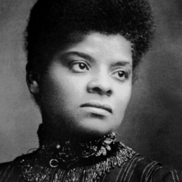 Black and white portrait of Ida B Wells