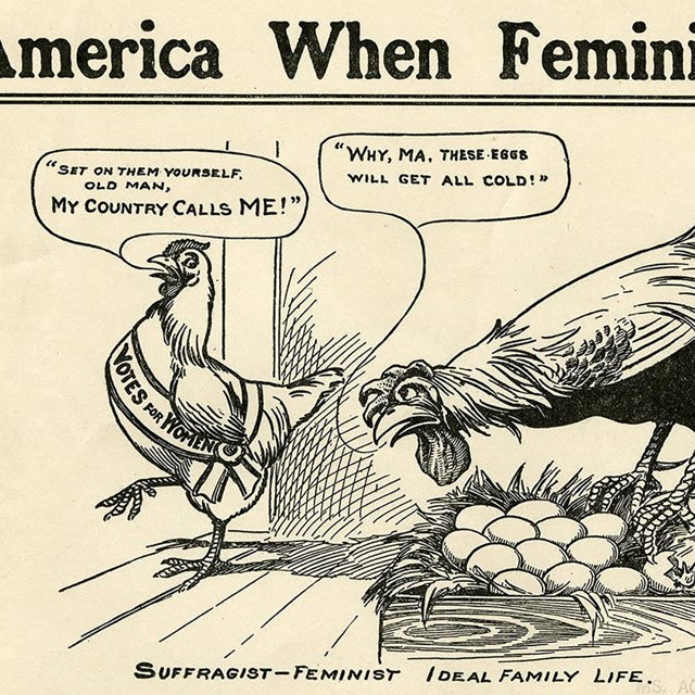 image on an anti-suffrage broadsheet. Courtesy Tennessee Virtual Archive