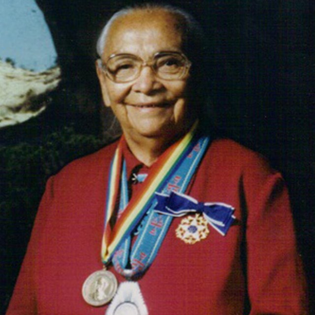 Portrait of Annie Dodge Wauneka courtesy National  Women's Hall of Fame