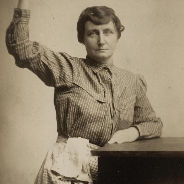 LOC photo of Pauline Adams in Prison Garb