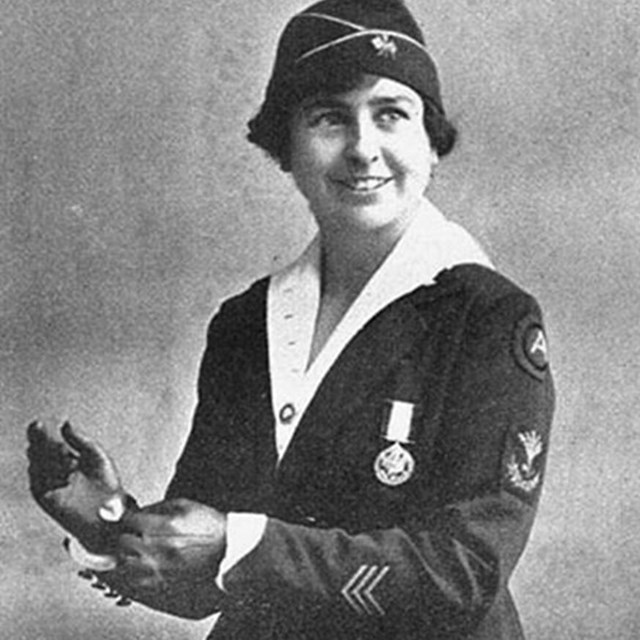 woman in wwi uniform courtesy Malmstrom AFB