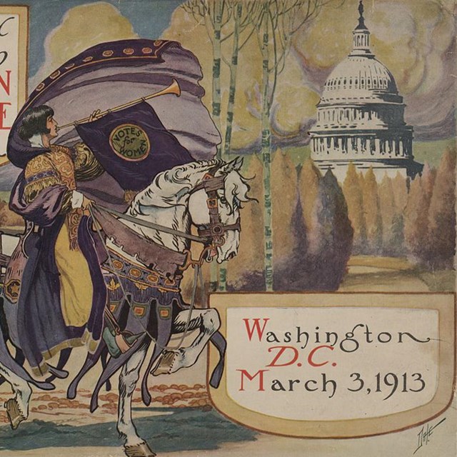 Program from the 1913 Suffrage Procession. Library of Congress