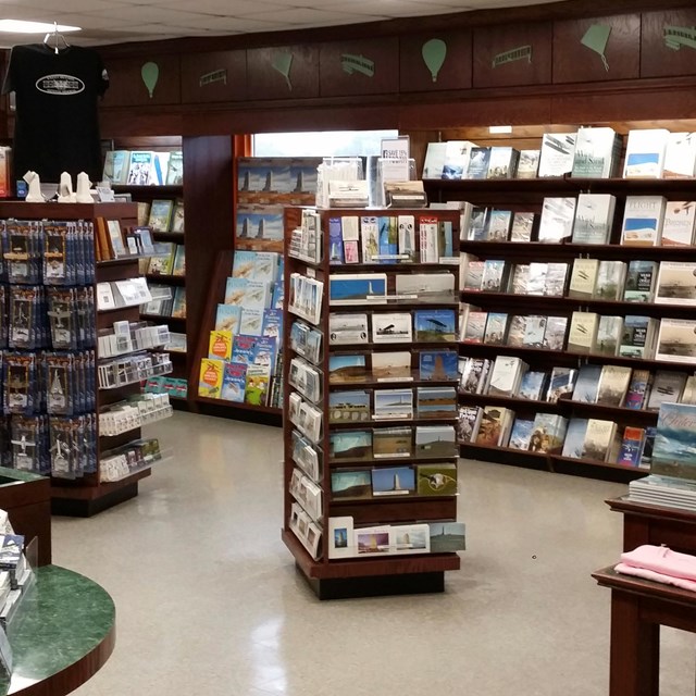 Bookstore inside visitor center