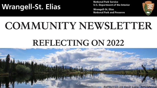 cover page of the Community Newsletter Fall 2022 with reflection of Rock Lake