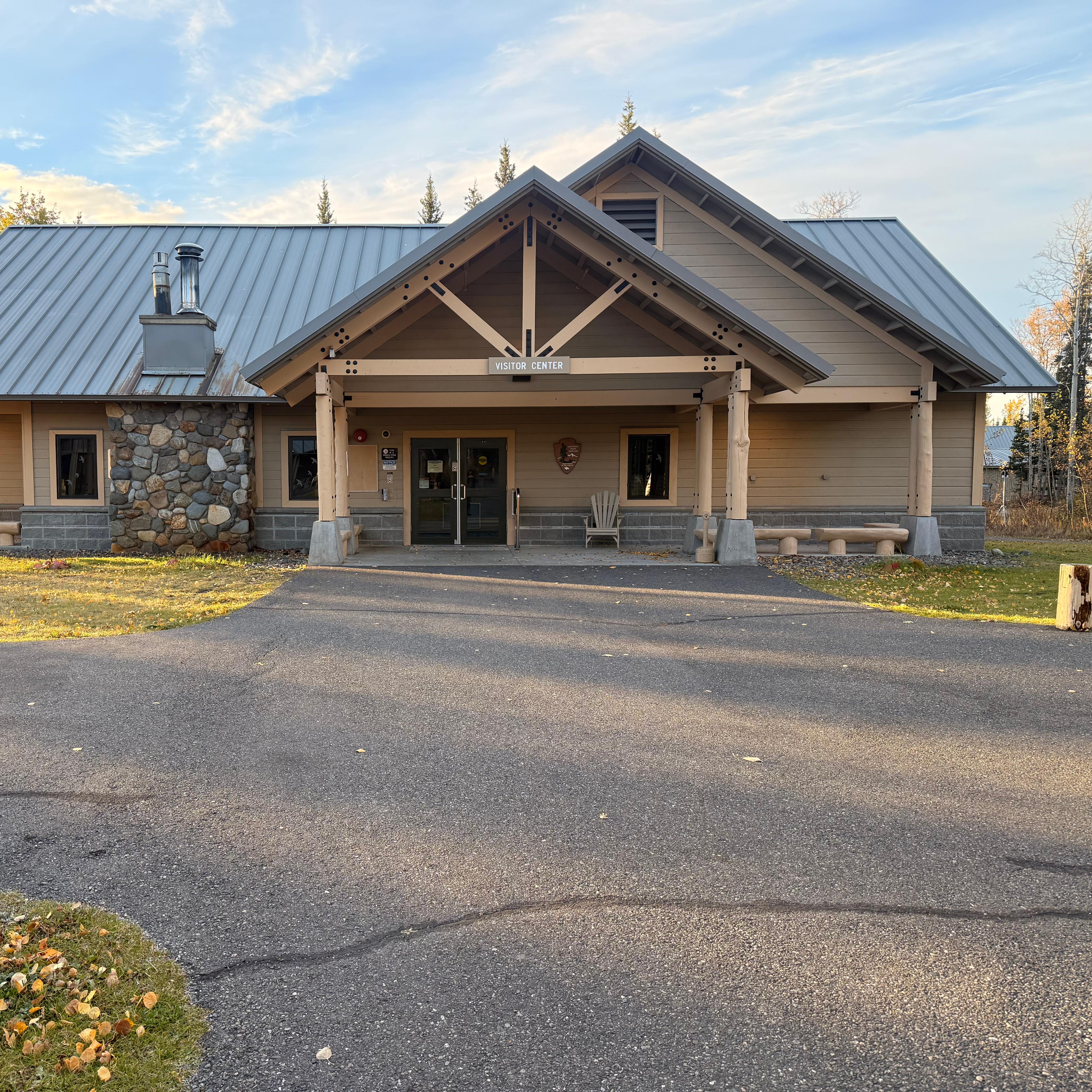 Headquarters visitor center in fall