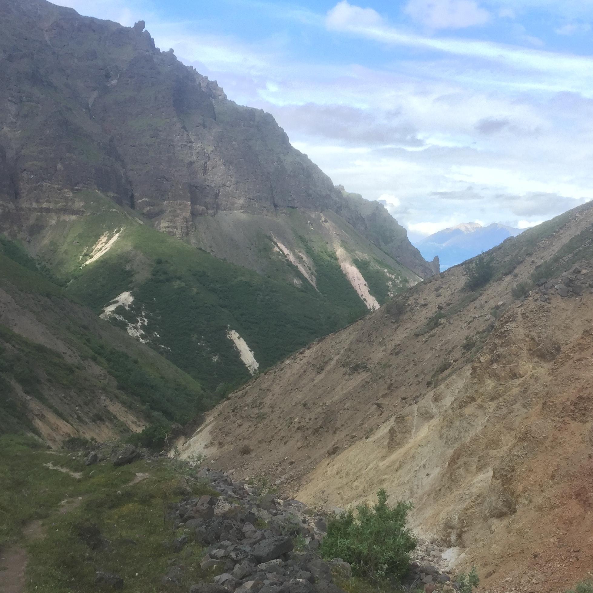 Skookum Volcano trail in a valley