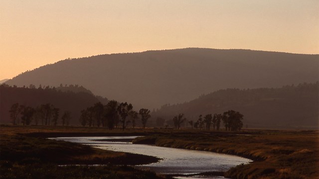 Sunset on Lamar River & Valley