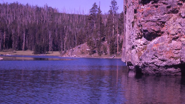 Rock cliff along part of the Snake River drainage.