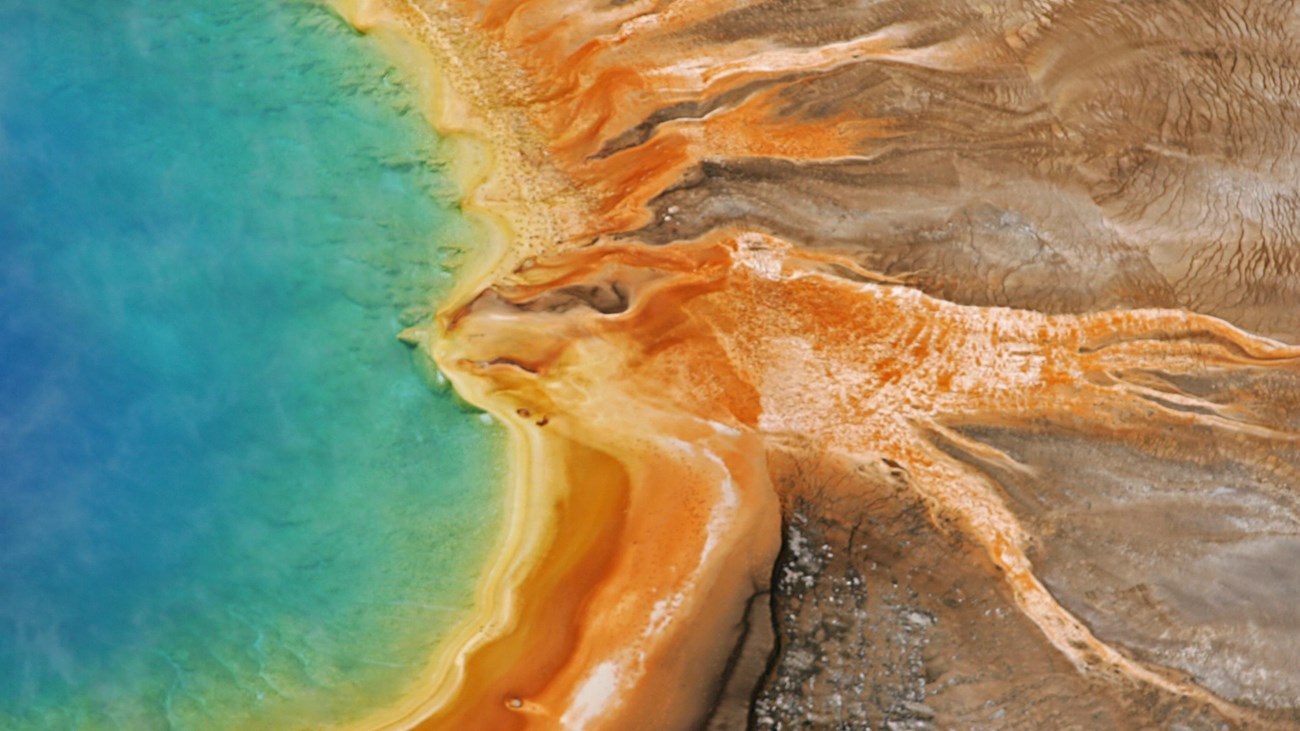 Prismatic colors in a hot spring.