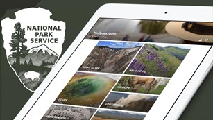 Yellowstone's app running on a tablet