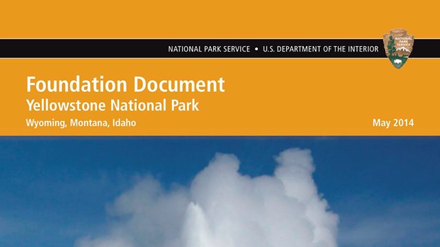 Yellow and black bands with NPS arrowhead on the right and Foundation Document text on the left.