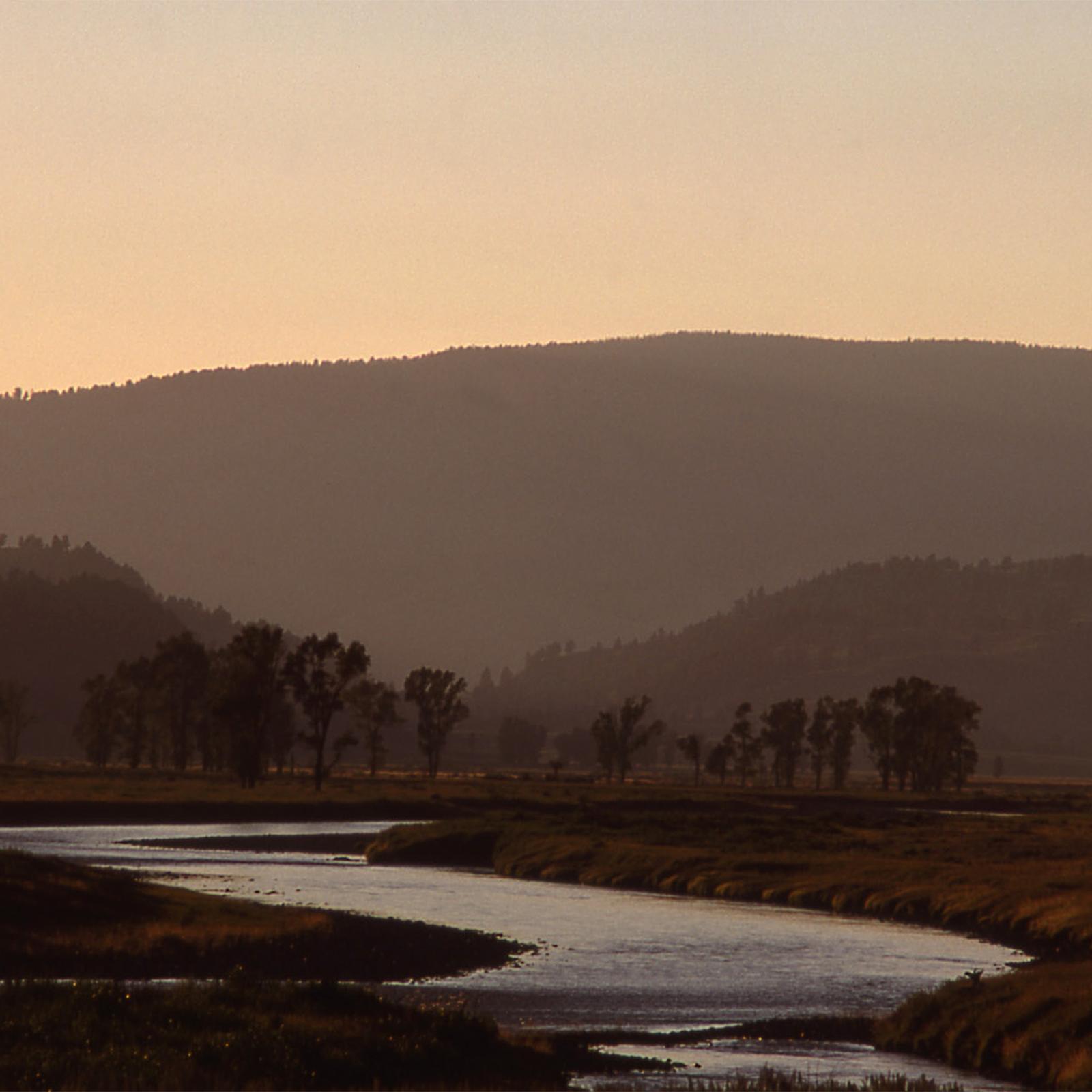 Sunset on Lamar River & Valley