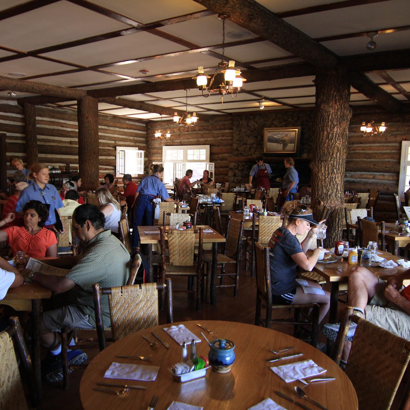 A dining room