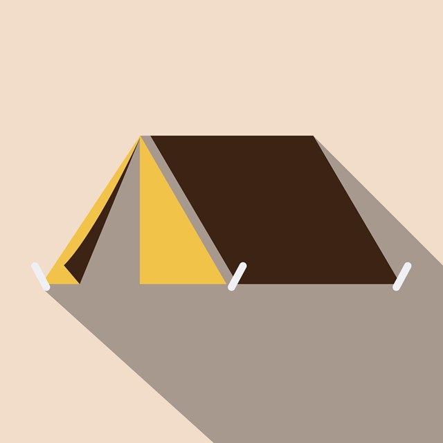 A graphic of a tent.