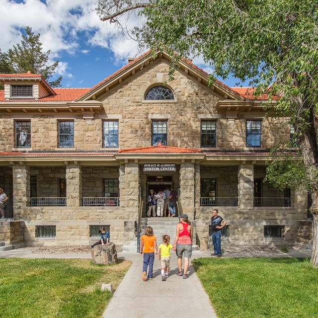 Photo of people at the Albright Visitor Center