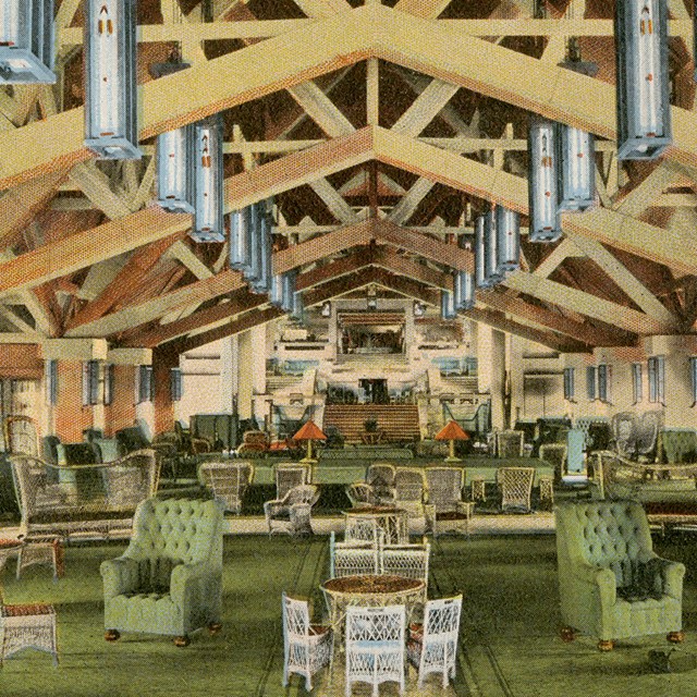 Grand Canyon Hotel, Lounge Toward Office