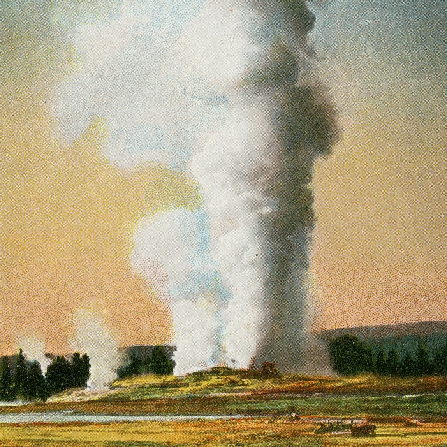 13063. Giant Geyser - 150 FT., Yellowstone Park (Postcard)