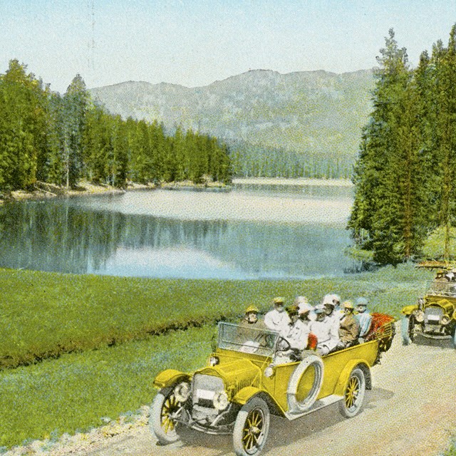 Automobile Stages at Sylvan Lake