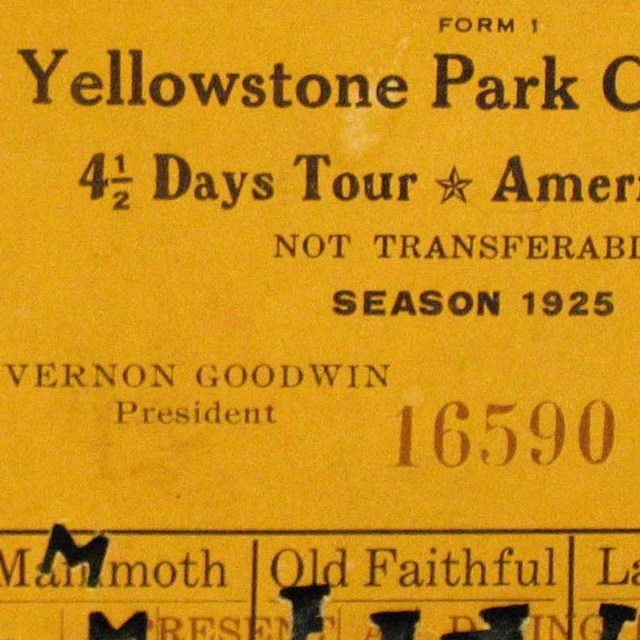 1925 Bus Tour Ticket
