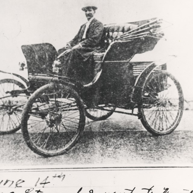 First automobile to enter Yellowstone