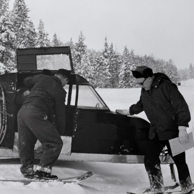 Lemuel Garrison with Snowplane