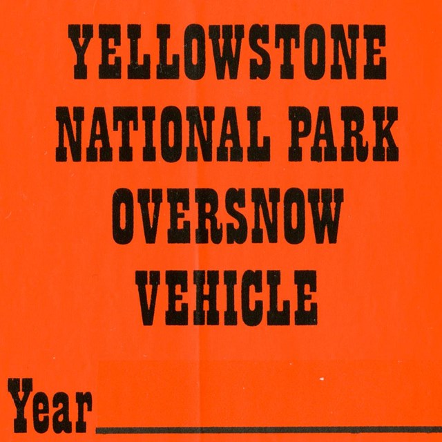 Oversnow vehicle permit
