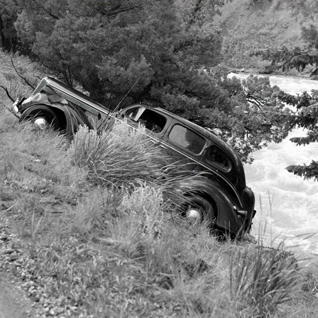 Recovering car from site of accident
