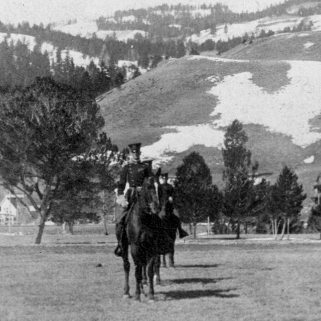 Cavalry Drilling on Mammoth Parade Ground