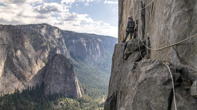 Climber on El Capitan